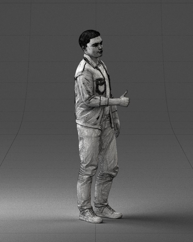 000220 Young Male in Blue Jacket Thumbs-Up 1121 3dp 3D print model_11