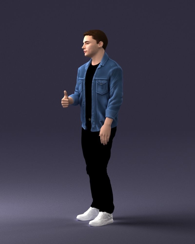 000220 Young Male in Blue Jacket Thumbs-Up 1121 3dp 3D print model_27