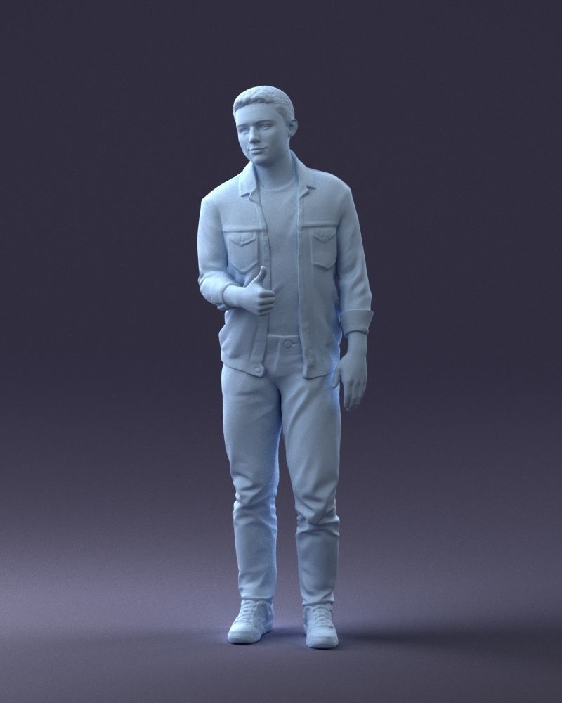 000220 Young Male in Blue Jacket Thumbs-Up 1121 3dp 3D print model_34
