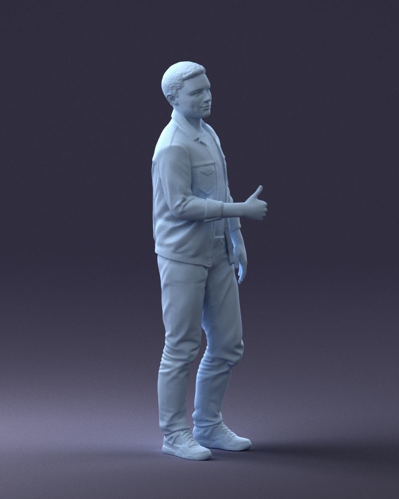 000220 Young Male in Blue Jacket Thumbs-Up 1121 3dp 3D print model_10