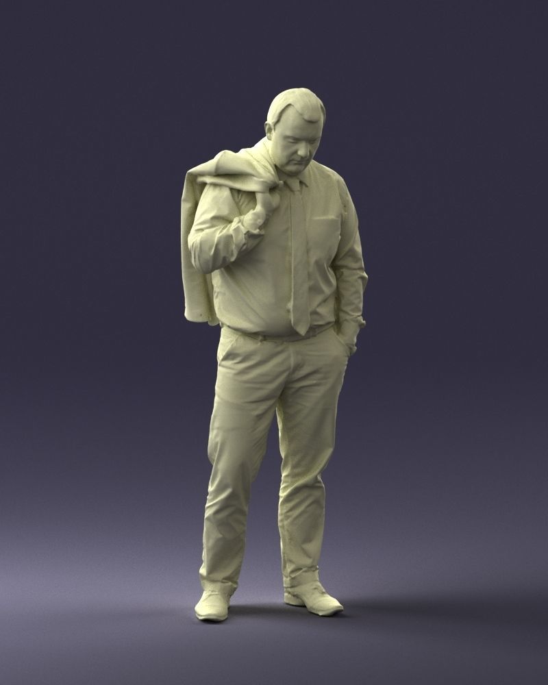 000034 Man with jacket 0928 3dp 3D print model_1