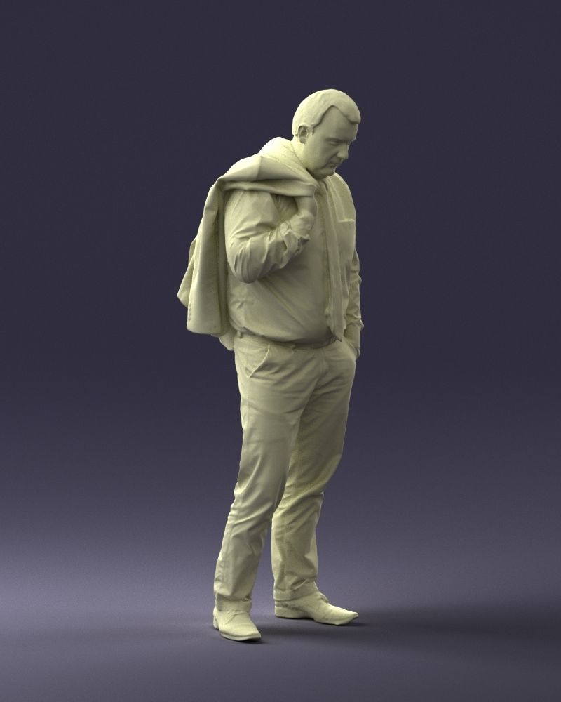 000034 Man with jacket 0928 3dp 3D print model_4