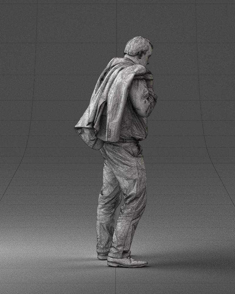 000034 Man with jacket 0928 3dp 3D print model_8