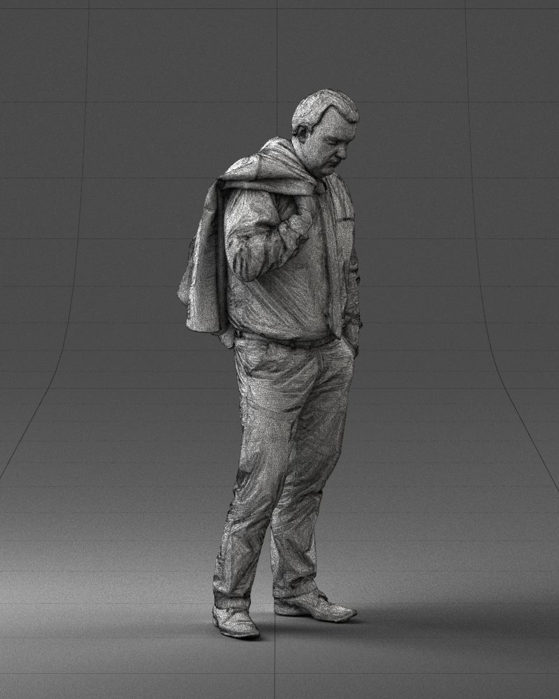 000034 Man with jacket 0928 3dp 3D print model_5
