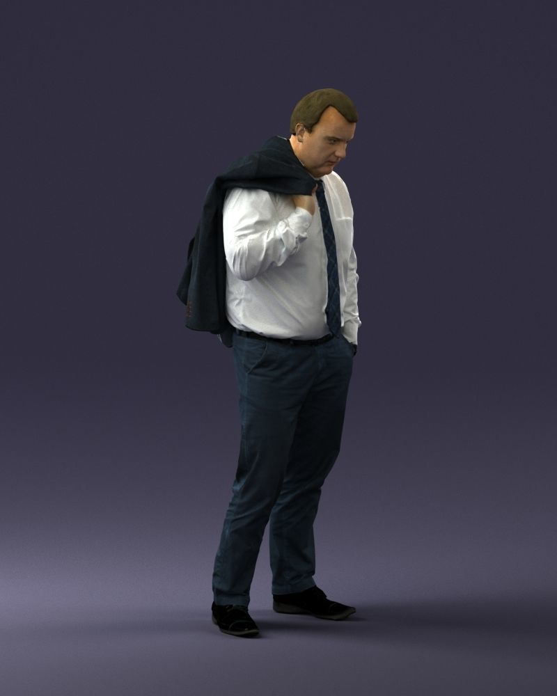 000034 Man with jacket 0928 3dp 3D print model_3
