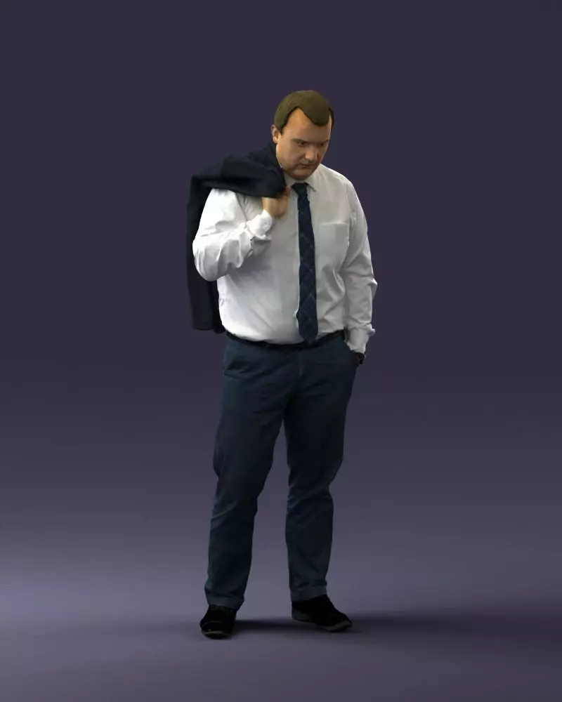 000034 Man with jacket 0928 3dp 3D print model_0