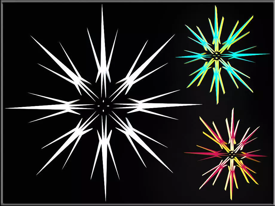 Snowflake 11 Low-poly 3D model_0