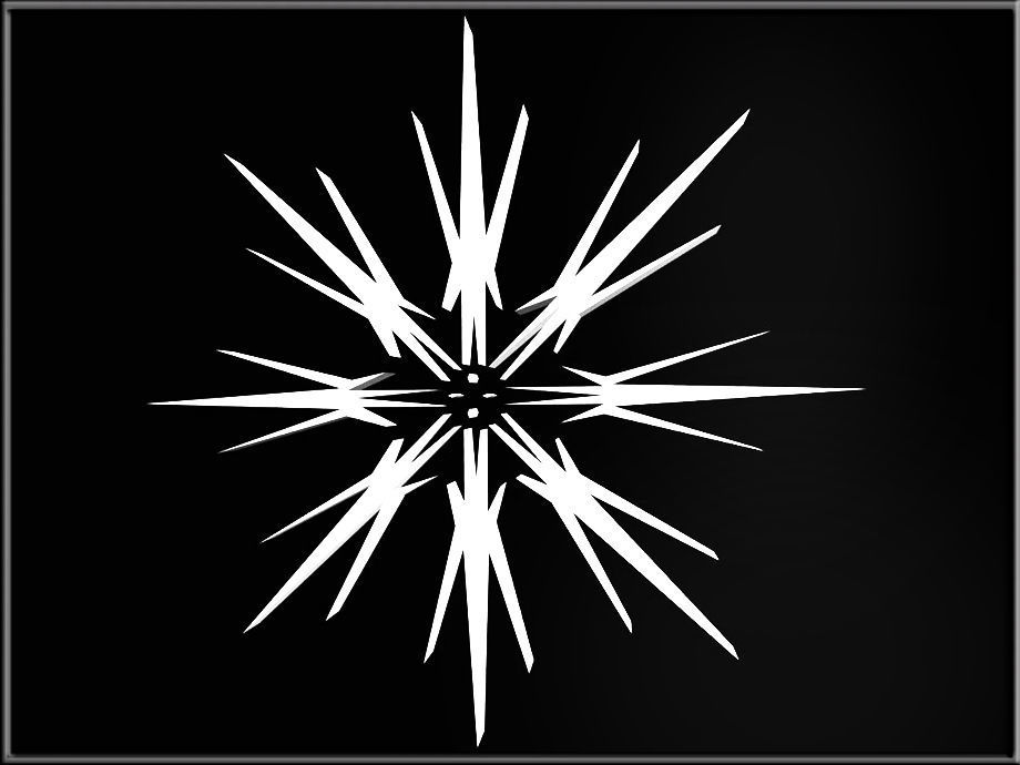 Snowflake 11 Low-poly 3D model_2