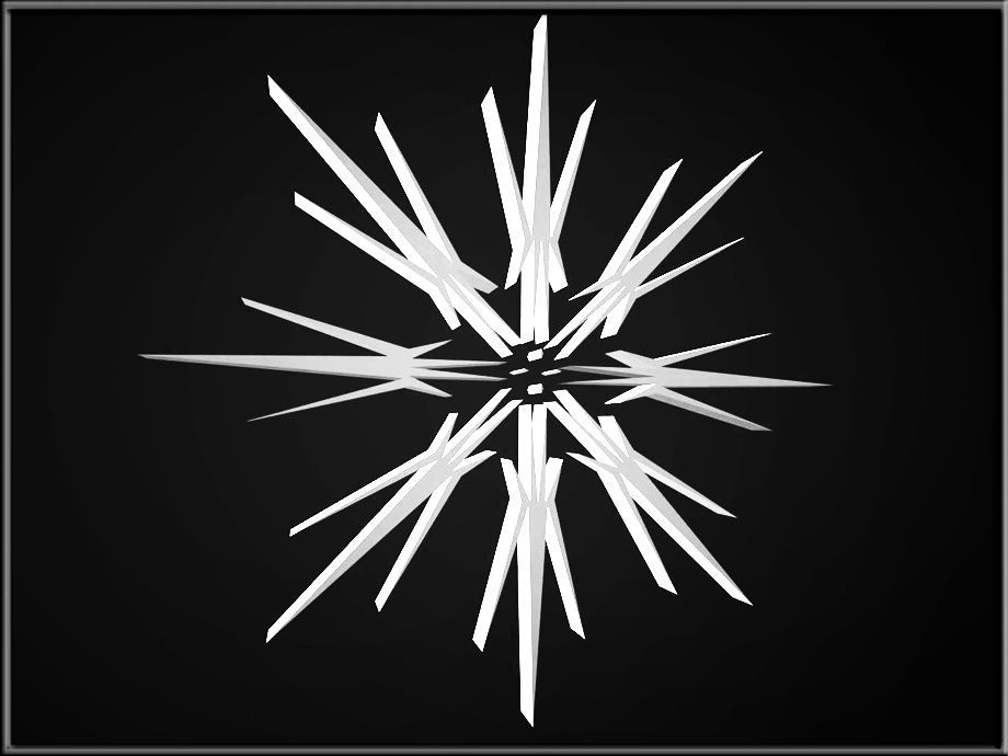 Snowflake 11 Low-poly 3D model_5