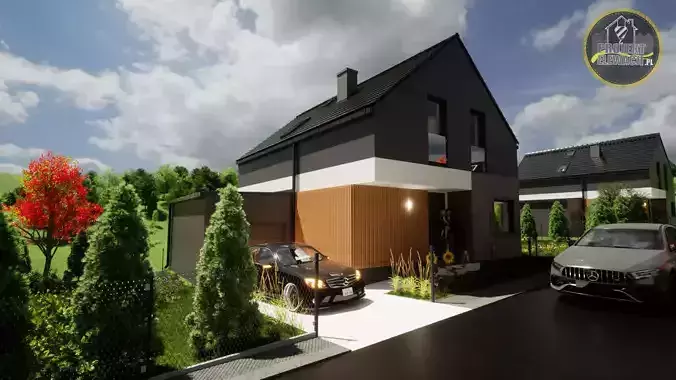 modern two story house 3d model 3D model