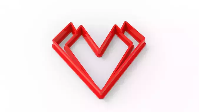 heart cookie cutter 3d print model valentine day 