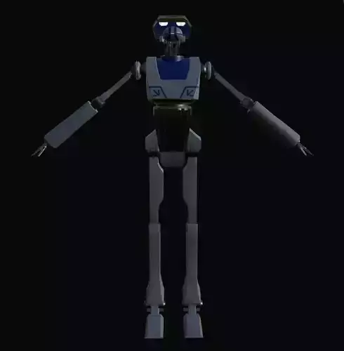 Star Wars Tactical Droid 3D Model Rigged Clone Wars Inspired