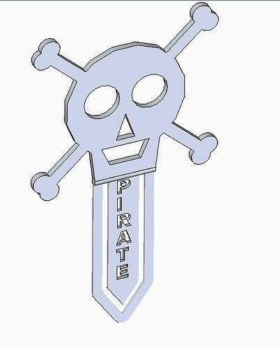 bookmark pirate Free 3D print model