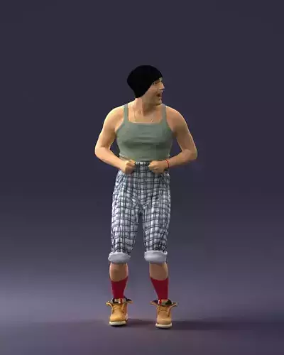 Jolly weirdo in red socks 0087