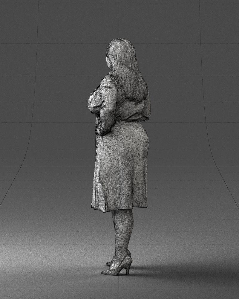 000332 Confident Woman with Money 0122 3dp 3D print model_24