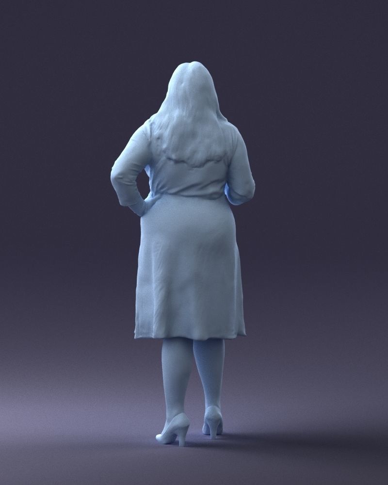000332 Confident Woman with Money 0122 3dp 3D print model_20