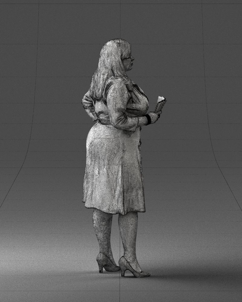 000332 Confident Woman with Money 0122 3dp 3D print model_15