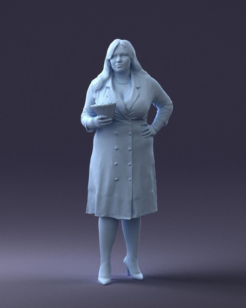 000332 Confident Woman with Money 0122 3dp 3D print model_35
