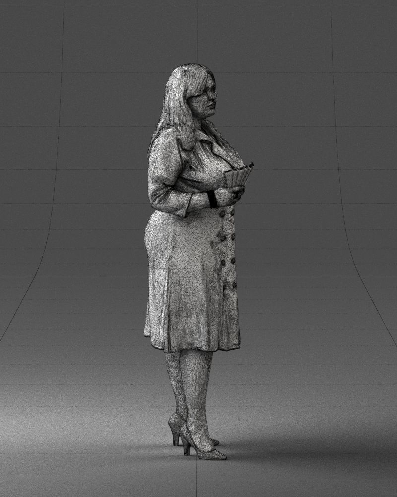 000332 Confident Woman with Money 0122 3dp 3D print model_12
