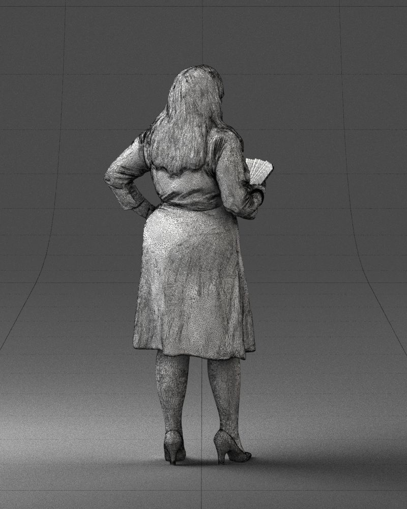 000332 Confident Woman with Money 0122 3dp 3D print model_18