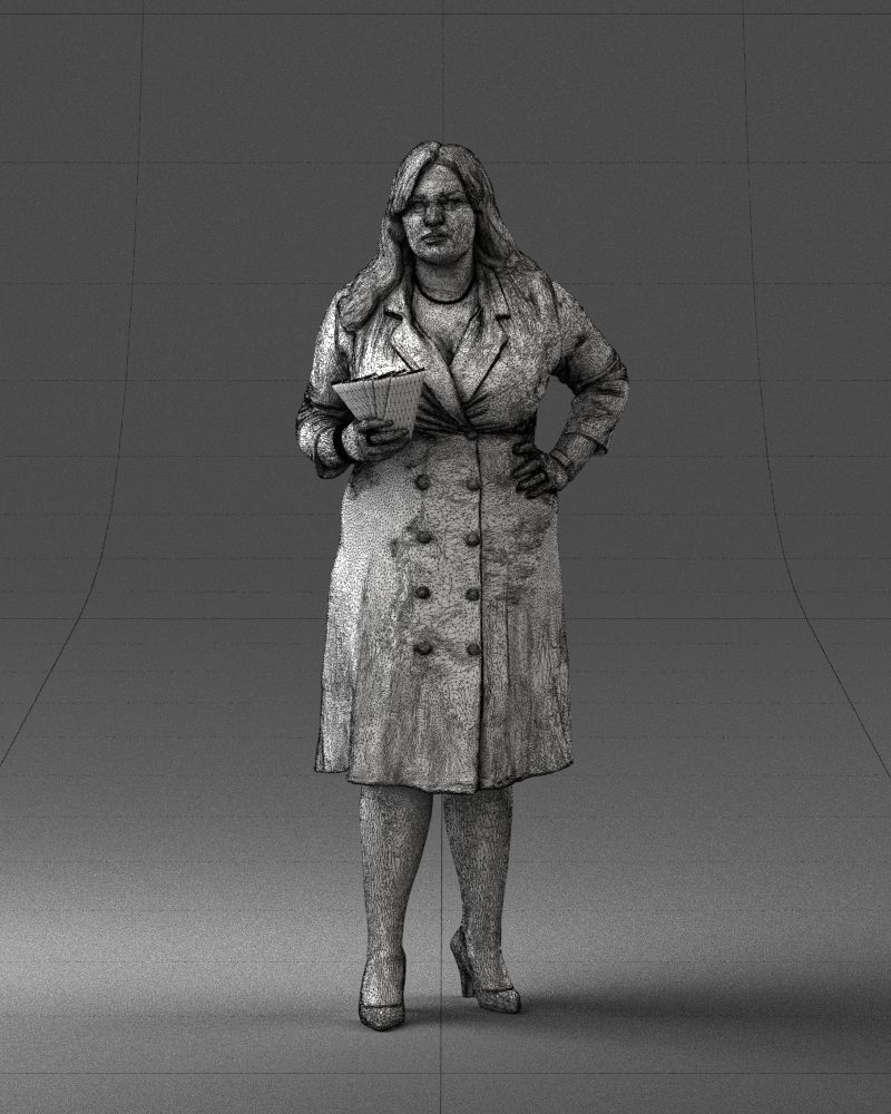 000332 Confident Woman with Money 0122 3dp 3D print model_36