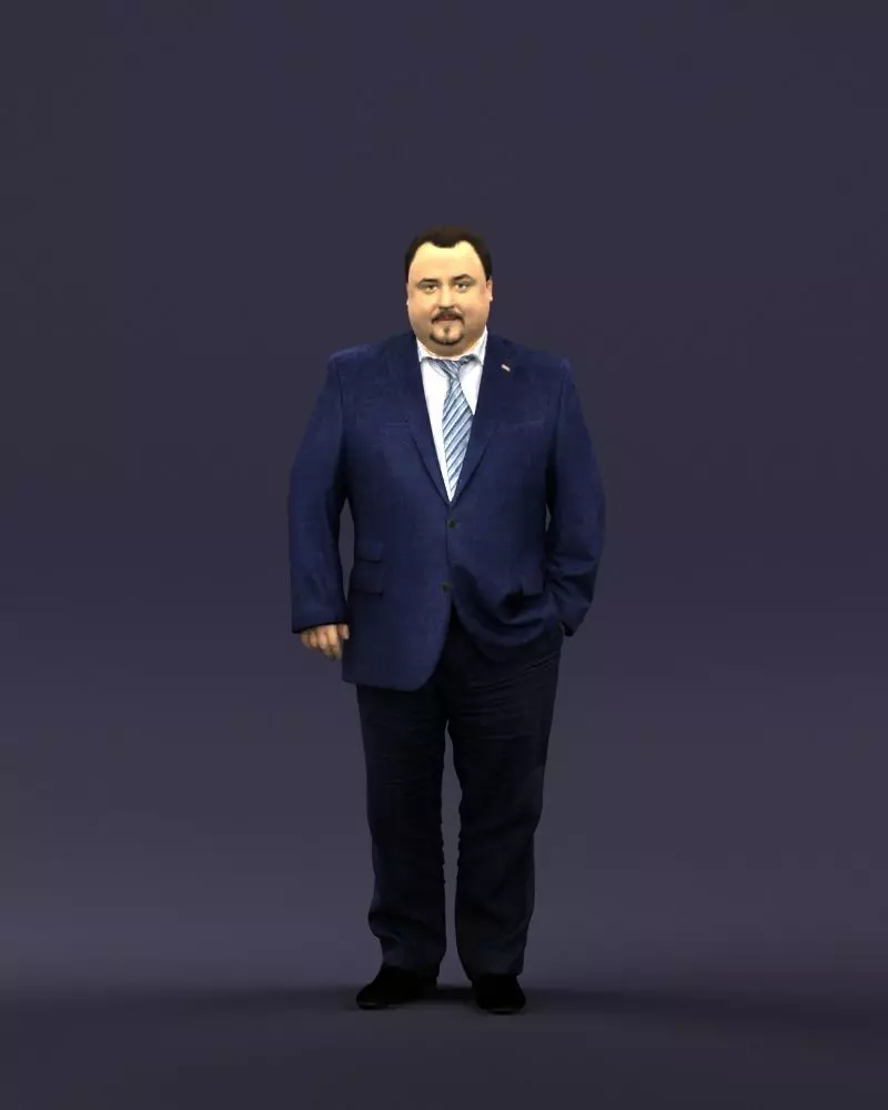 Tie man 0418 3D Print ready 3D print model