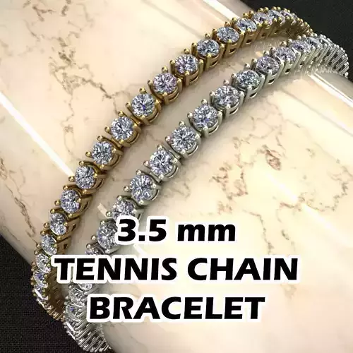 TENNIS CHAIN FOR BRACELET 3D print model