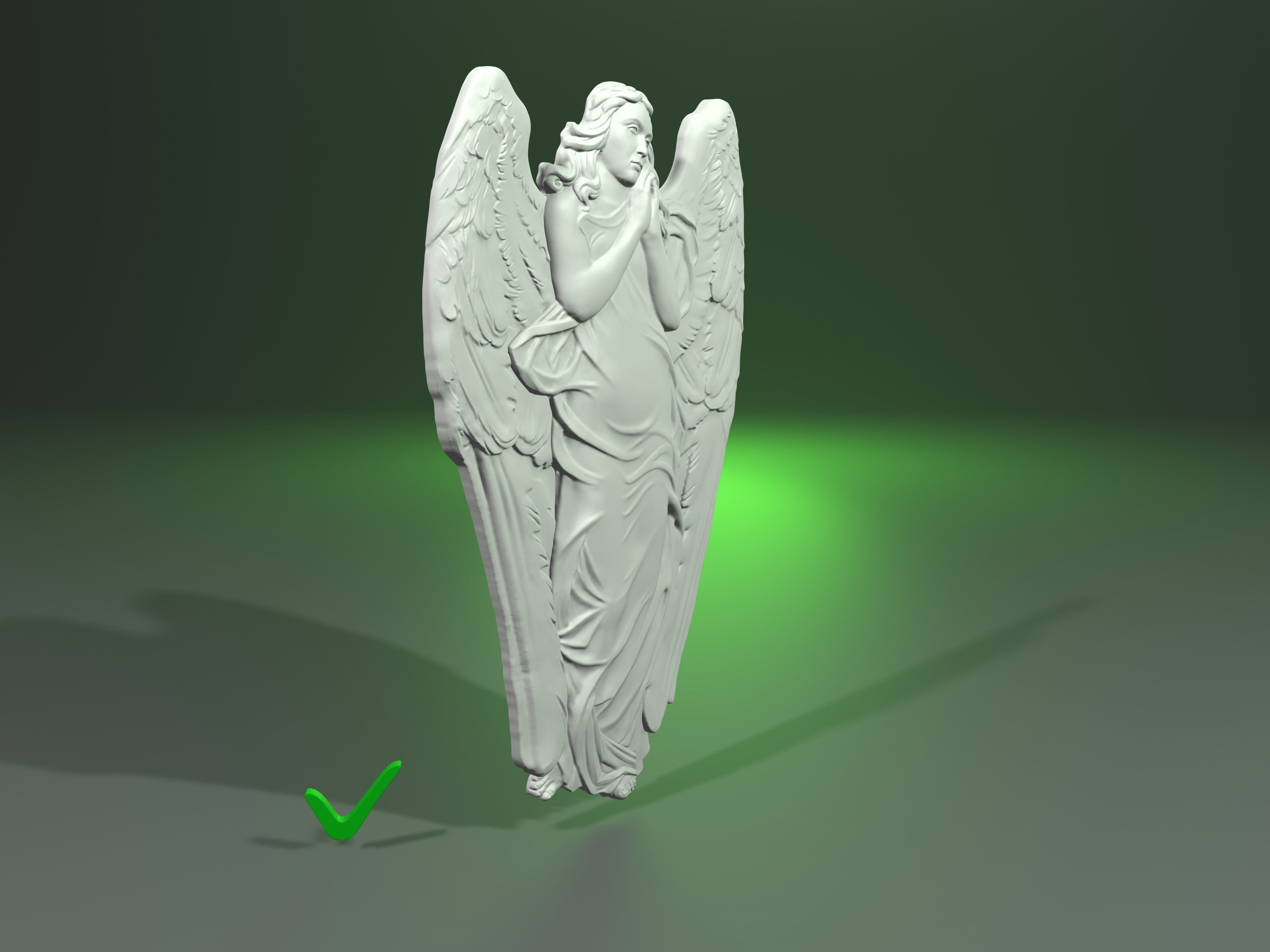 Angel for CNC or 3D Print 3D print model_1