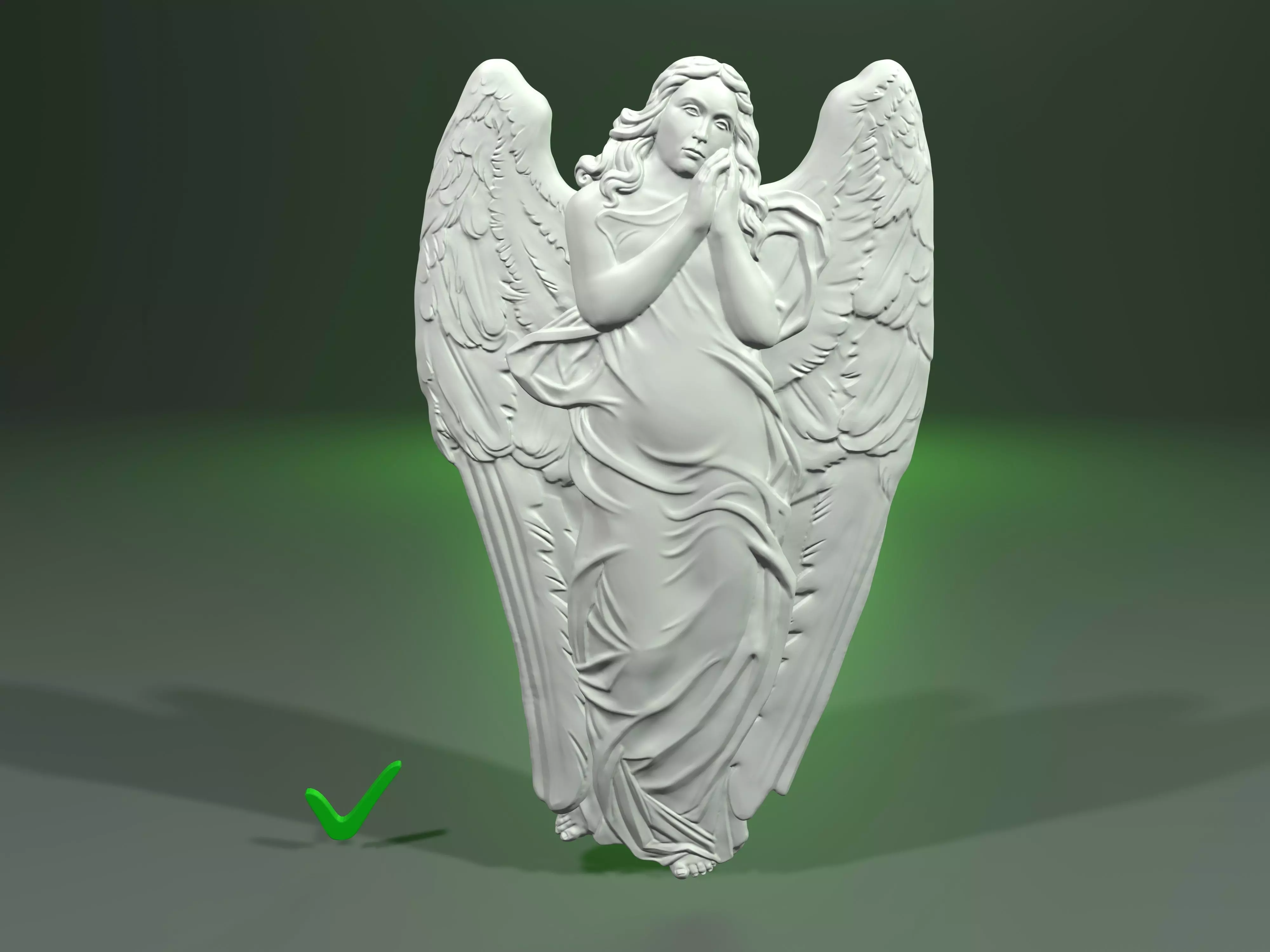Angel for CNC or 3D Print 3D print model_0