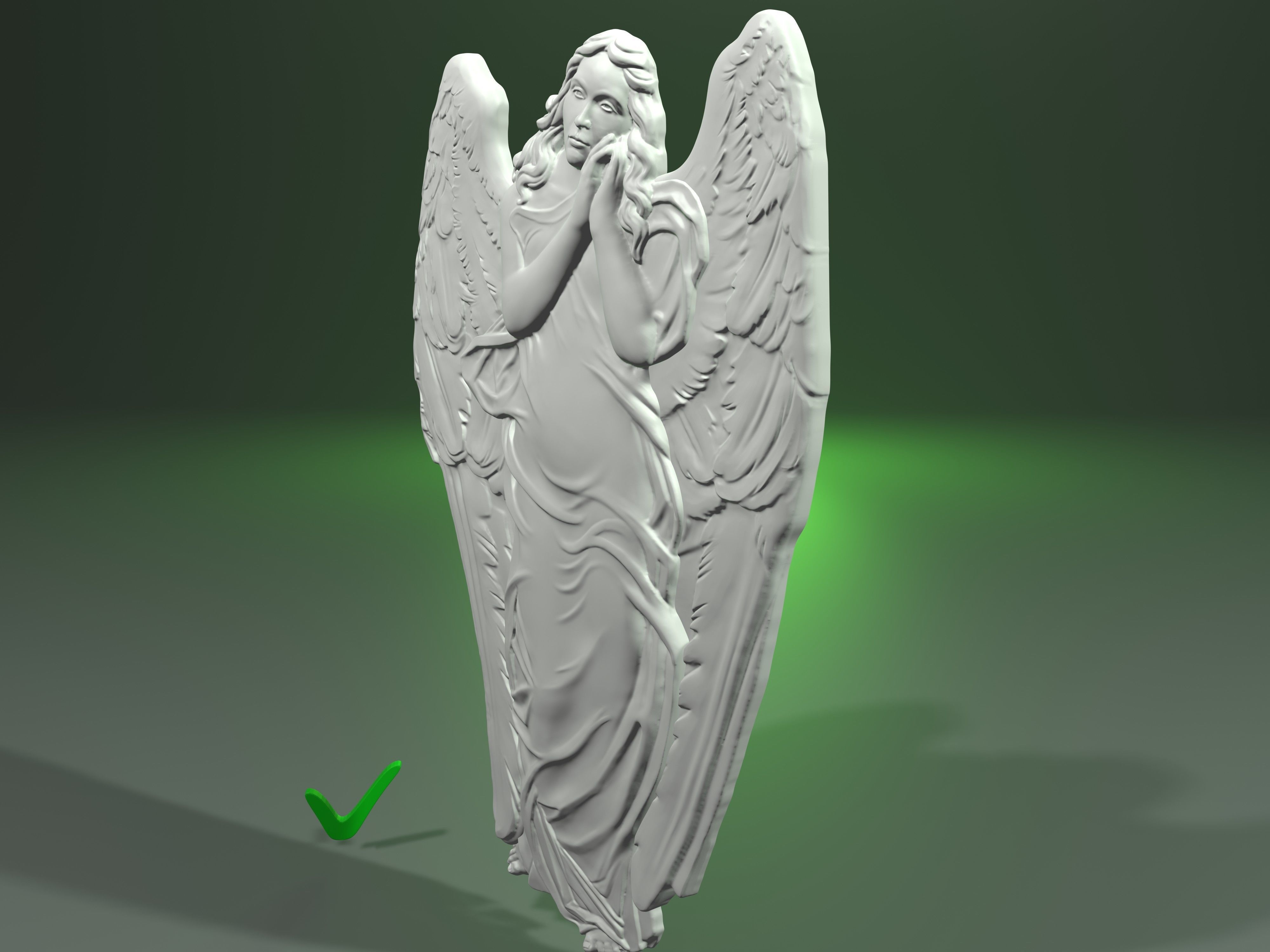 Angel for CNC or 3D Print 3D print model_2