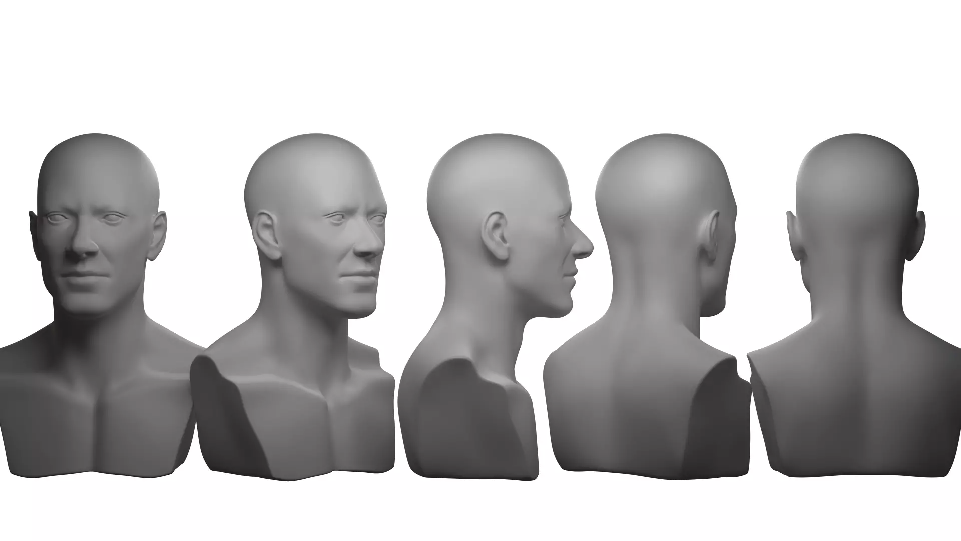 Head Male 3D model_0