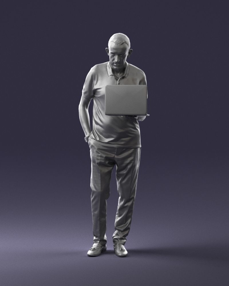 Man with macbook 0138 3D model_37