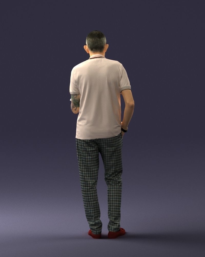 Man with macbook 0138 3D model_18