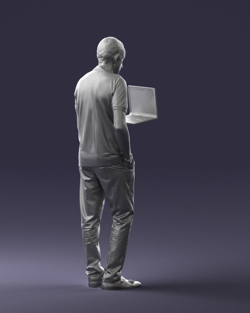Man with macbook 0138 3D model_16