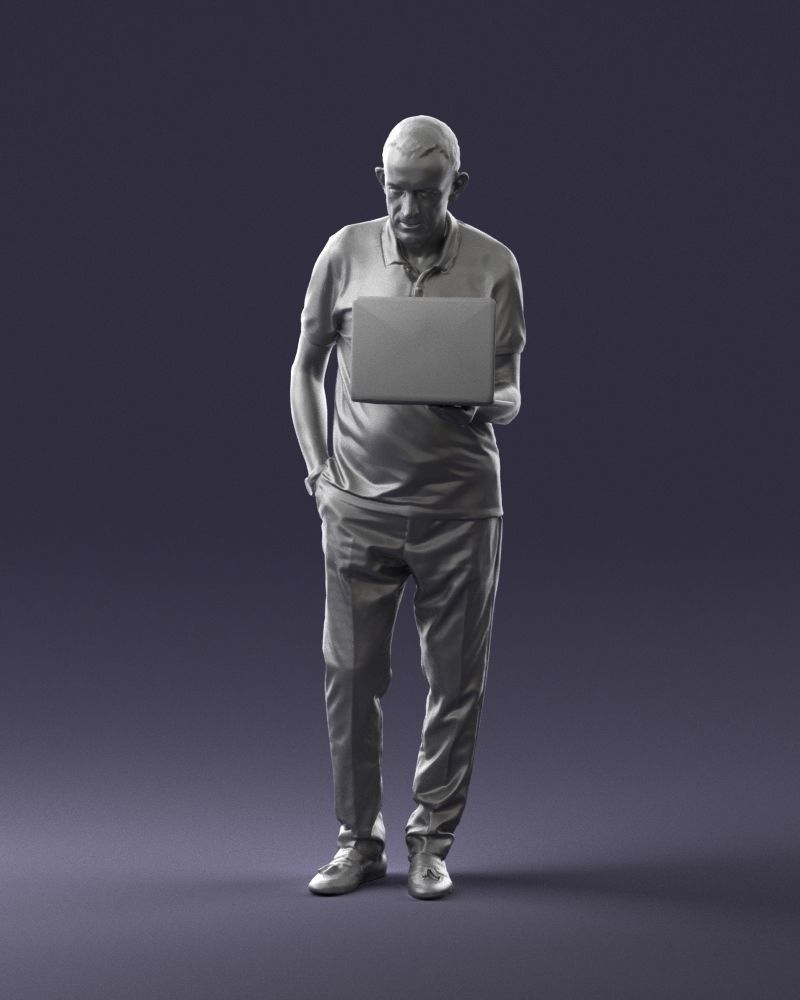 Man with macbook 0138 3D model_34