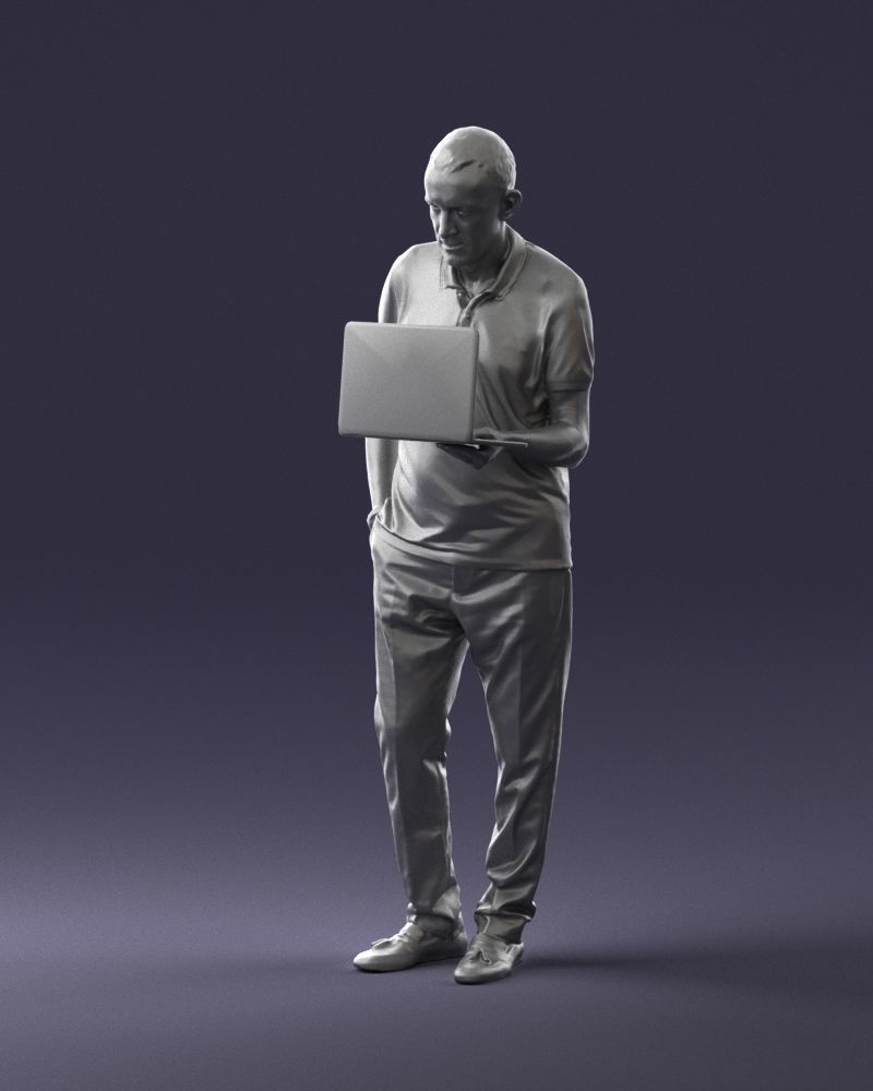 Man with macbook 0138 3D model_31