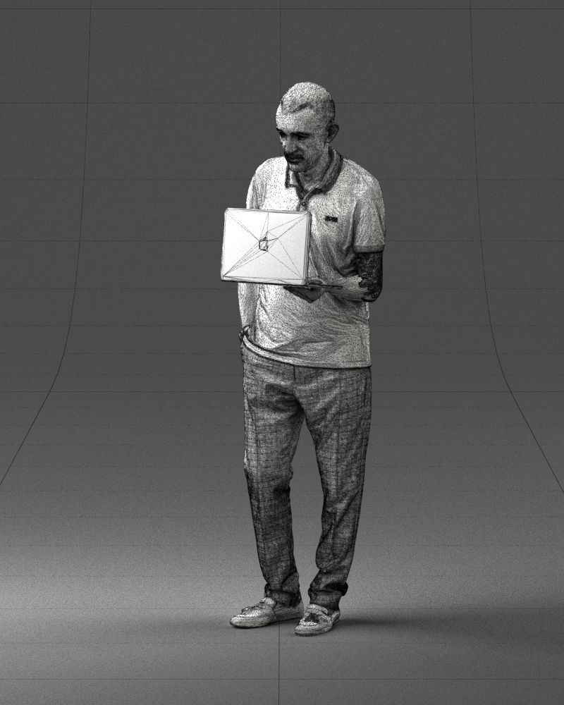Man with macbook 0138 3D model_32