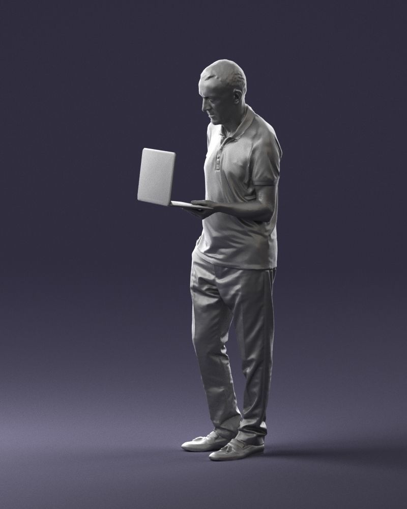 Man with macbook 0138 3D model_28