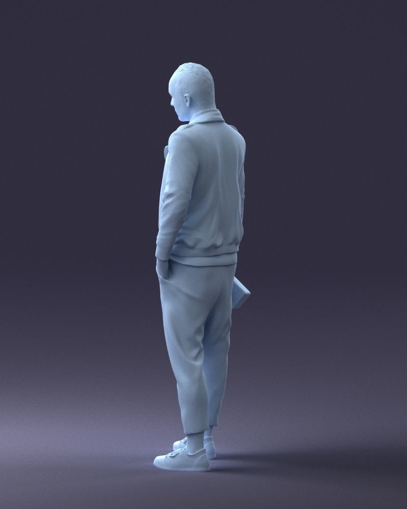 000219 Male Character in Jacket Holding Bottle 1121 3dp 3D print model_22