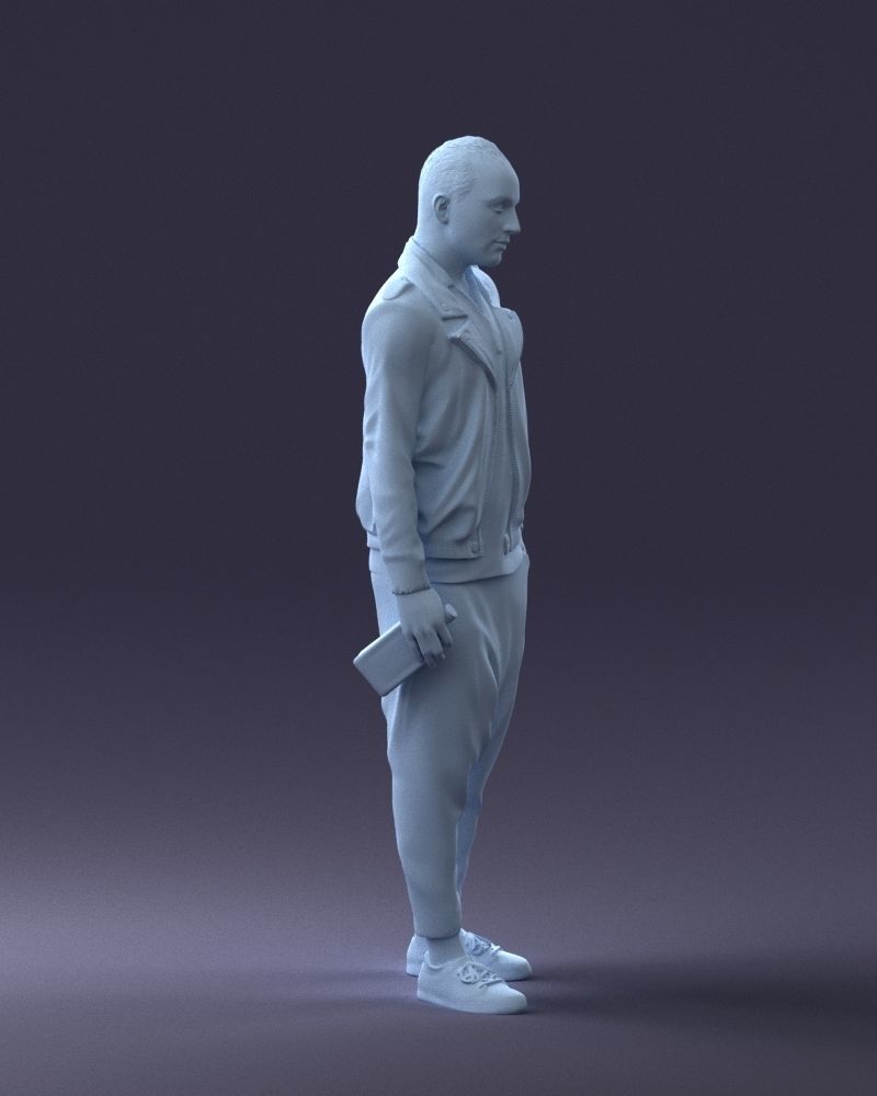 000219 Male Character in Jacket Holding Bottle 1121 3dp 3D print model_10