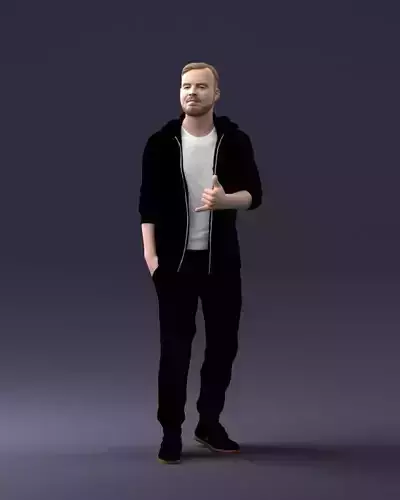 000218 Male Character in Hoodie 1121 3dp 3D print model