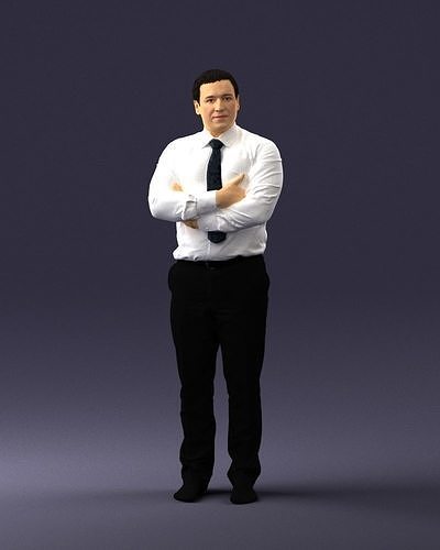 Man in shirt and trousers 0108 3D Print Ready 3D print model