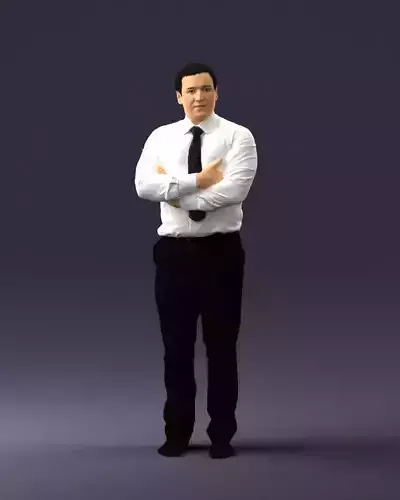 Man in shirt and trousers 0108 3D Print Ready