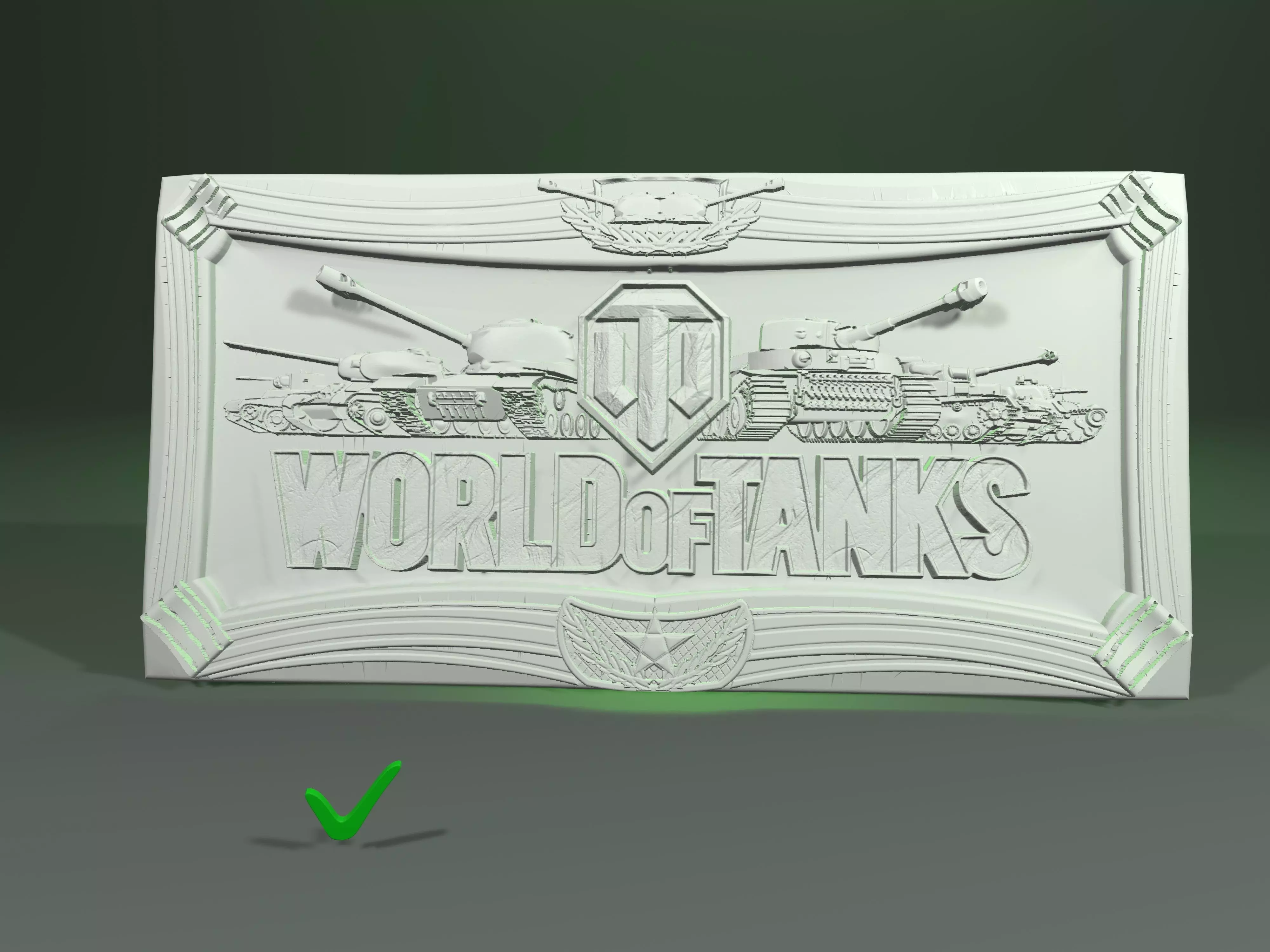 Panel world of tanks fo CNC or 3D Print Free 3D print model