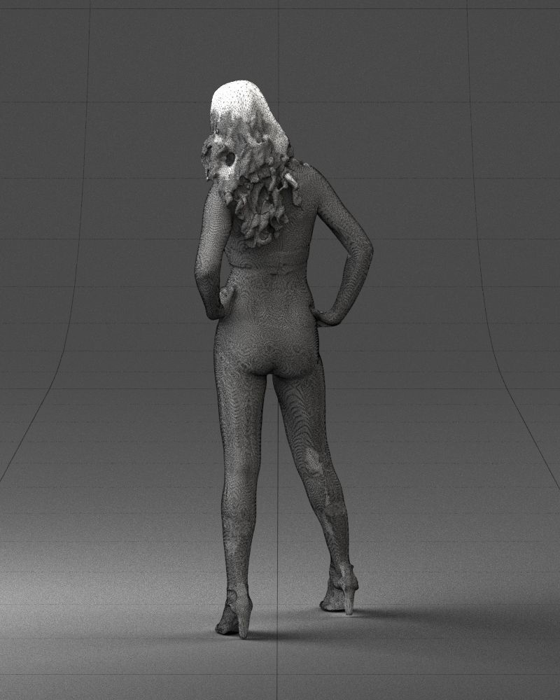 Woman in leopard print swimsuit 0114 3D model_23