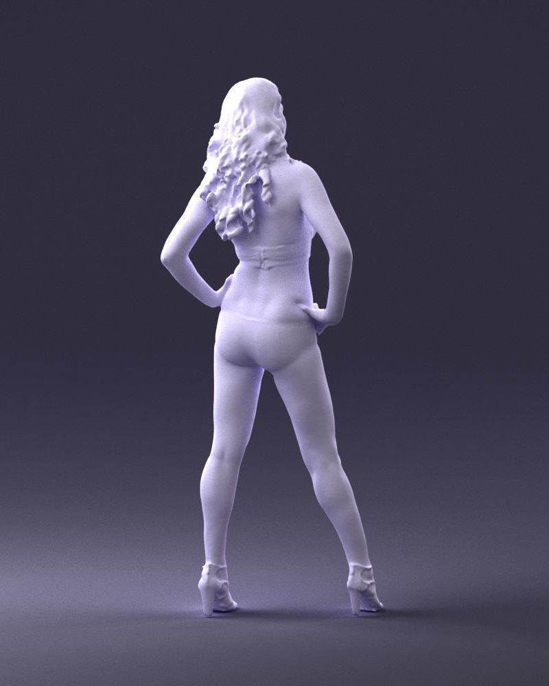 Woman in leopard print swimsuit 0114 3D model_19