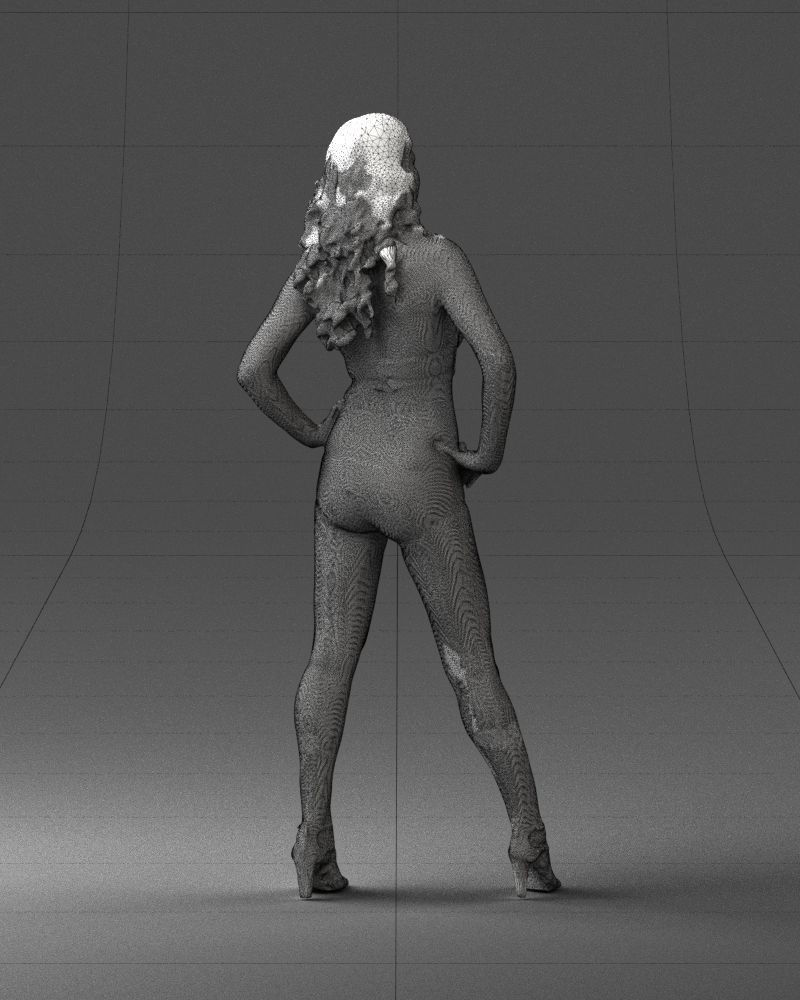 Woman in leopard print swimsuit 0114 3D model_20