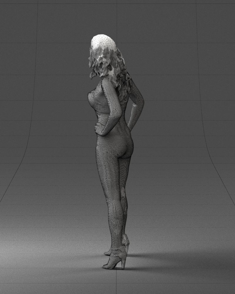 Woman in leopard print swimsuit 0114 3D model_26
