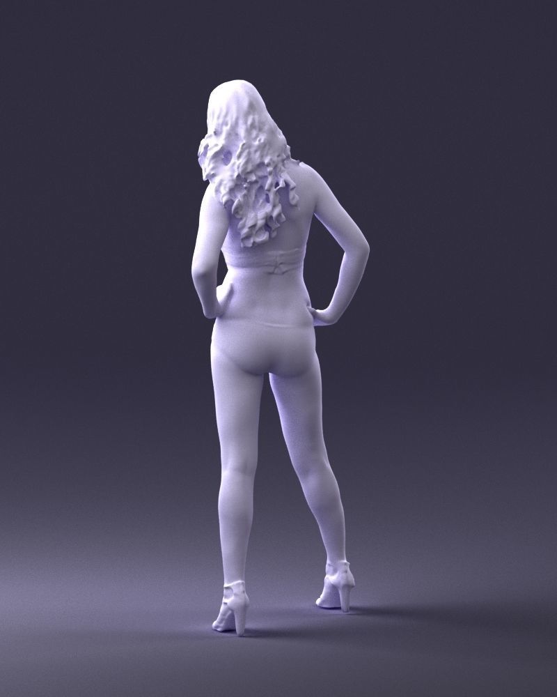 Woman in leopard print swimsuit 0114 3D model_22