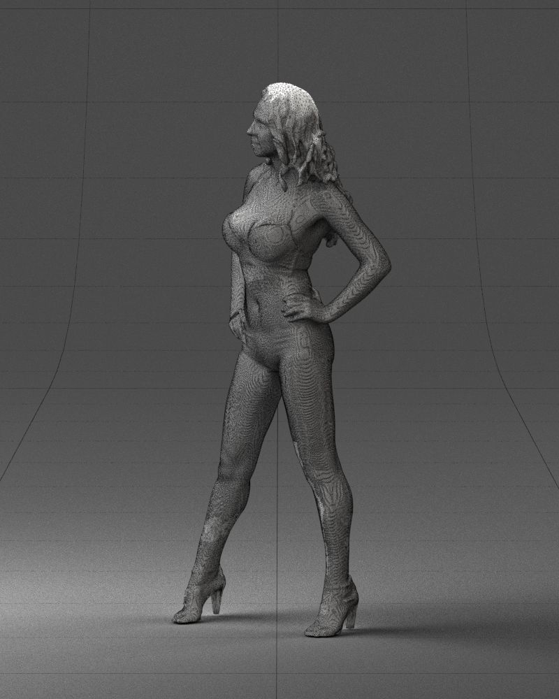 Woman in leopard print swimsuit 0114 3D model_32